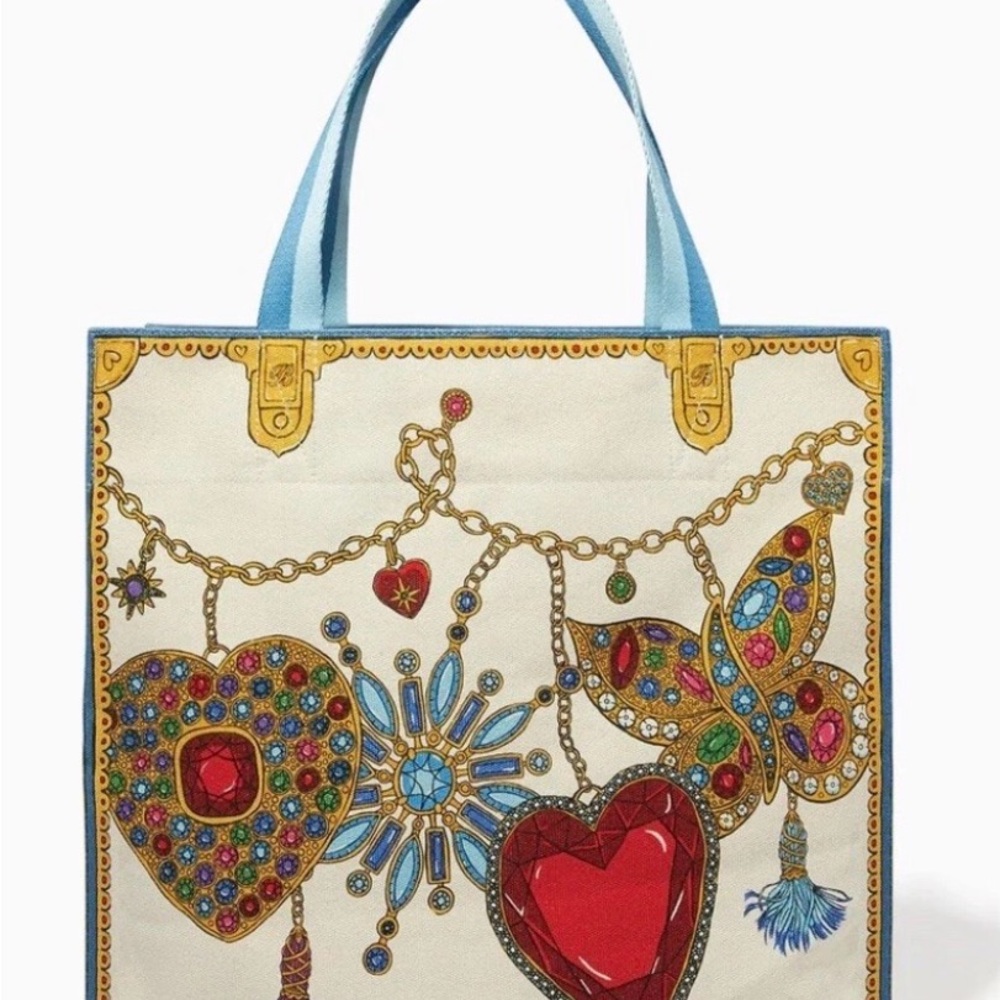 Brighton Glittering Love Tote - Colorful Heart and Butterfly Tote Bag
